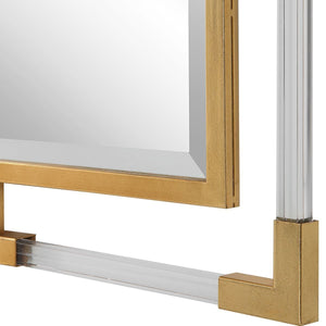 Balkan Tall Mirror, Gold - modern mirror with sleek design for contemporary interiors | Image 5 | InSTYLE Home & Rugs
