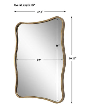 Pavia Vanity Mirror, Gold - modern mirror with sleek design for contemporary interiors | Image 6 | InSTYLE Home & Rugs