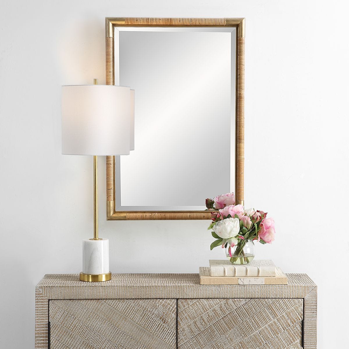 Kampar Vanity Mirror - modern mirror with sleek design for contemporary interiors | Image 3 | InSTYLE Home & Rugs
