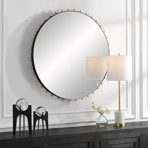 Cosmopolitan Round Mirror - modern mirror with sleek design for contemporary interiors | Image 3 | InSTYLE Home & Rugs