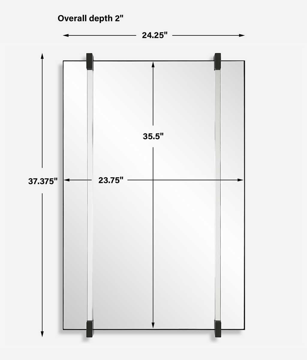 Ladonna Mirror, Black - full-length mirror for creating the illusion of space and light | Image 6 | InSTYLE Home & Rugs
