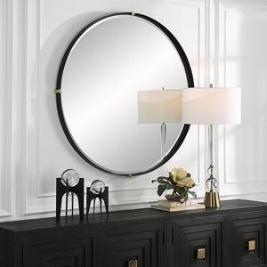 Bonded Round Mirror - elegant mirror for adding style and light to any room | Image 1 | InSTYLE Home & Rugs