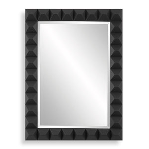Studded Mirror, Black - elegant mirror for adding style and light to any room | Image 2 | InSTYLE Home & Rugs