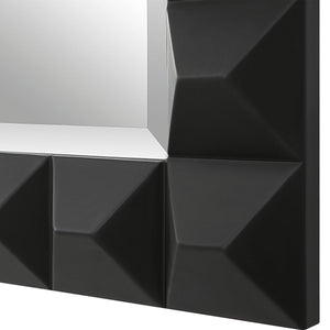 Studded Mirror, Black - elegant mirror for adding style and light to any room | Image 5 | InSTYLE Home & Rugs