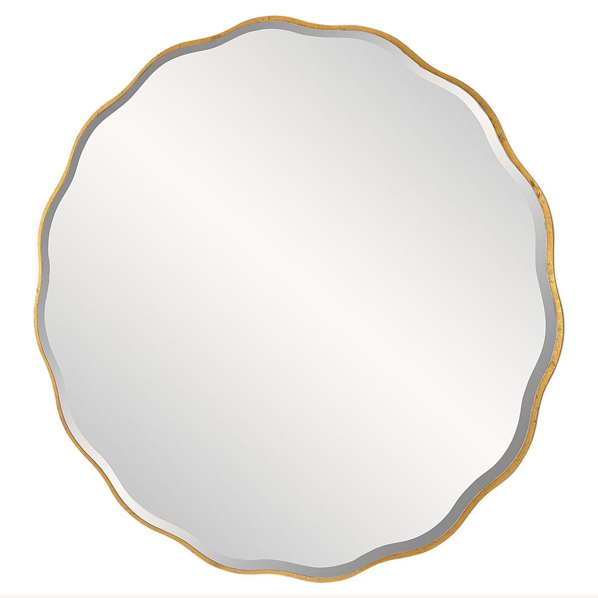 Aneta Large Round Mirror, Gold - elegant mirror for adding style and light to any room | Image 4 | InSTYLE Home & Rugs