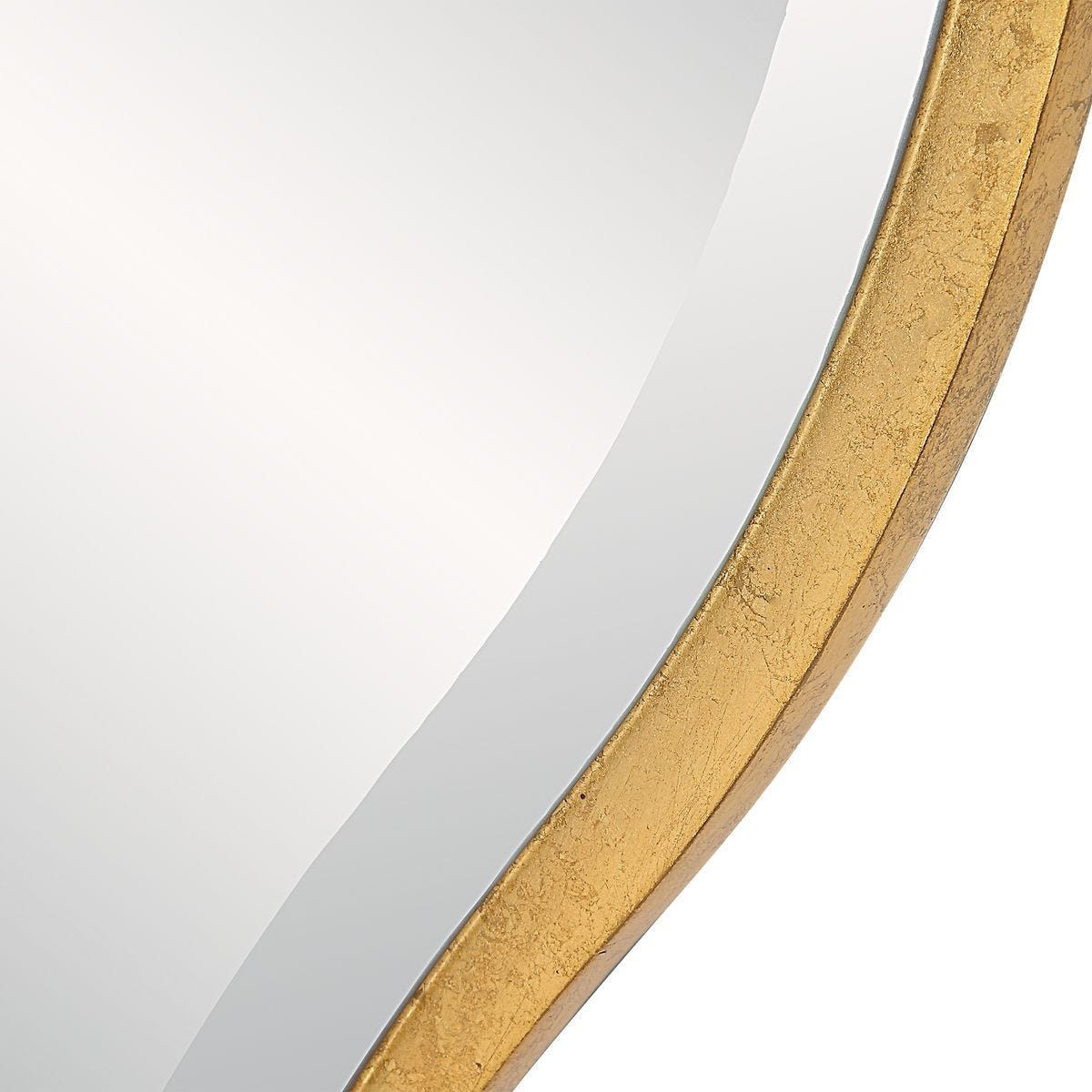 Aneta Large Round Mirror, Gold - elegant mirror for adding style and light to any room | Image 6 | InSTYLE Home & Rugs