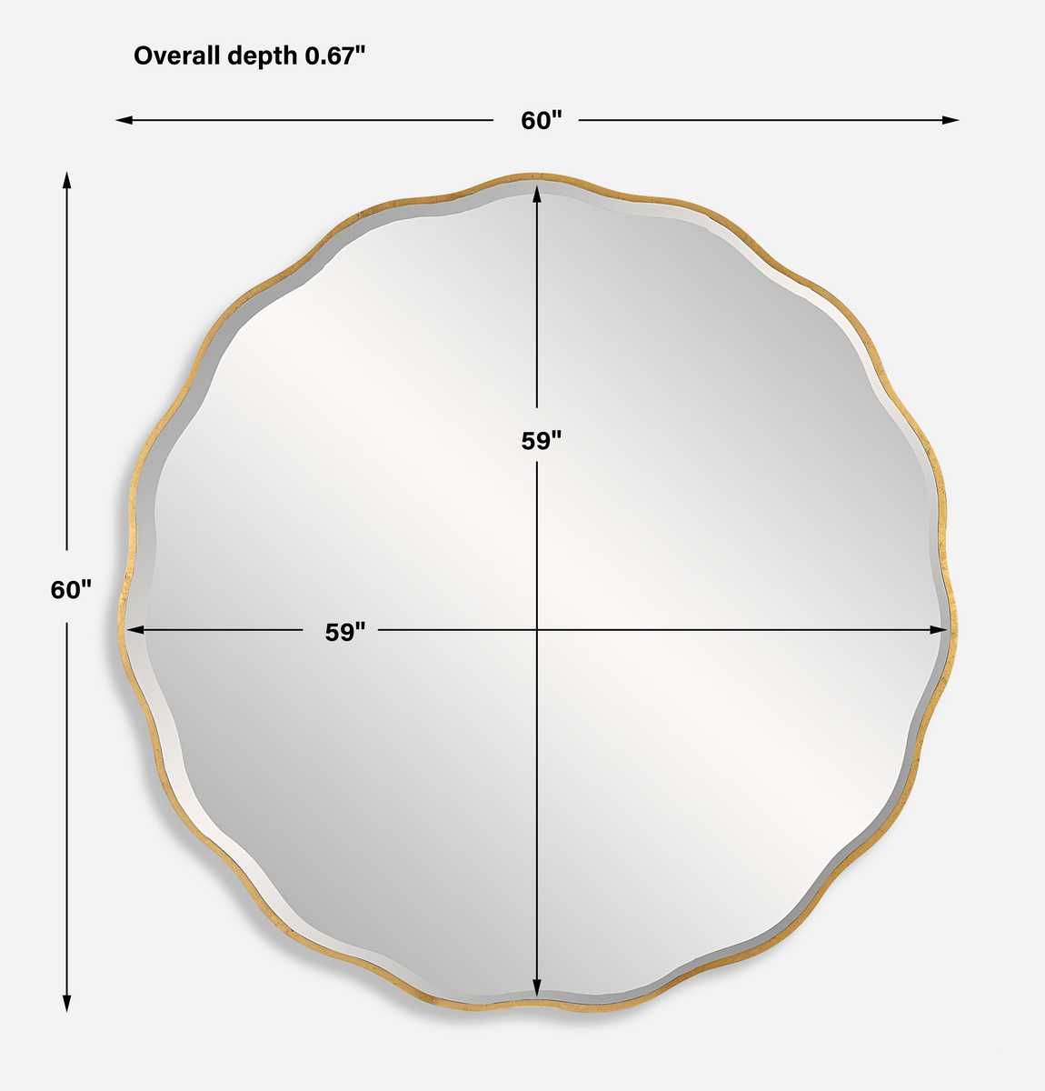 Aneta Large Round Mirror, Gold - elegant mirror for adding style and light to any room | Image 7 | InSTYLE Home & Rugs