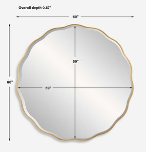 Aneta Large Round Mirror, Gold - elegant mirror for adding style and light to any room | Image 7 | InSTYLE Home & Rugs