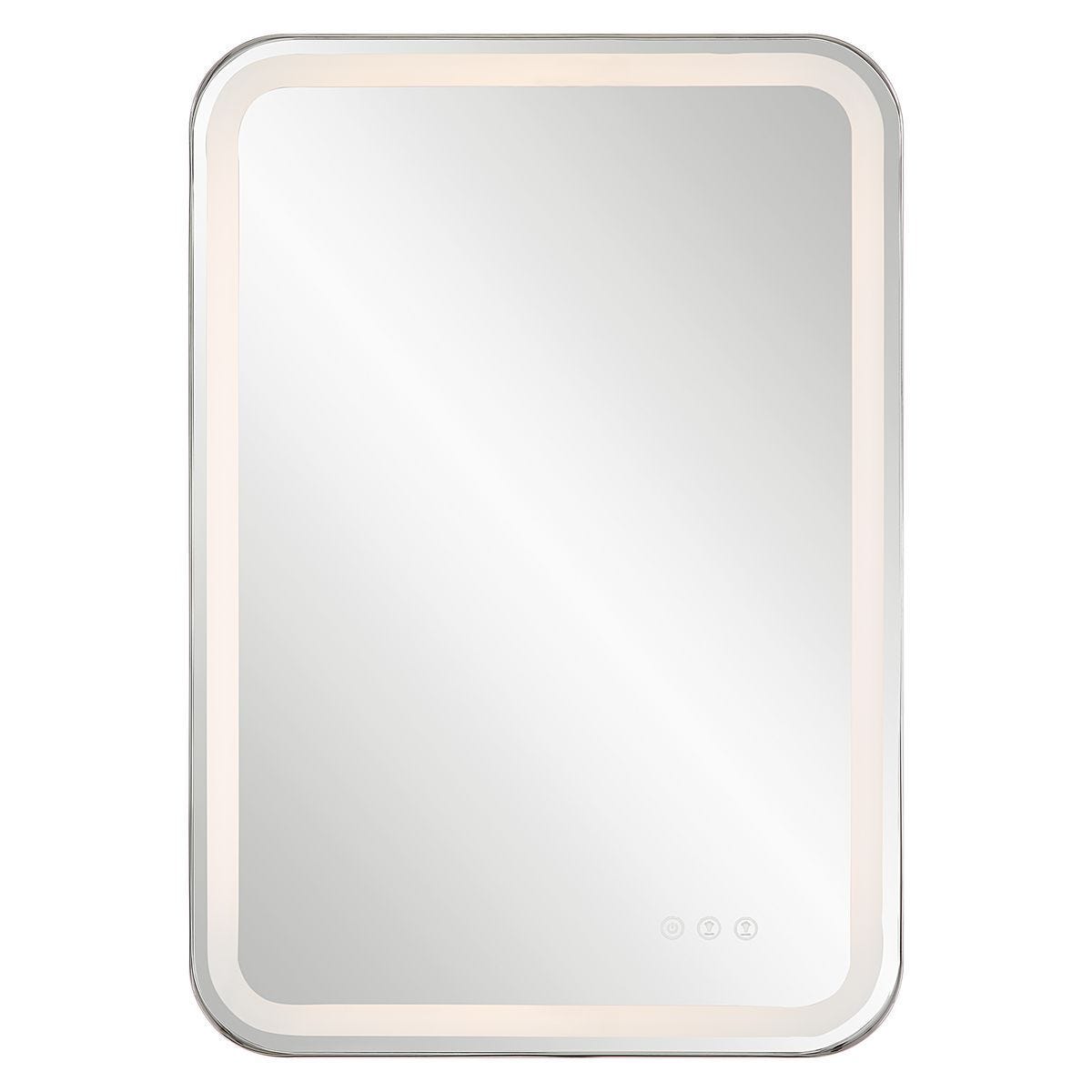 Crofton Lighted Vanity Mirror, Nickel - elegant mirror for adding style and light to any room | Image 4 | InSTYLE Home & Rugs