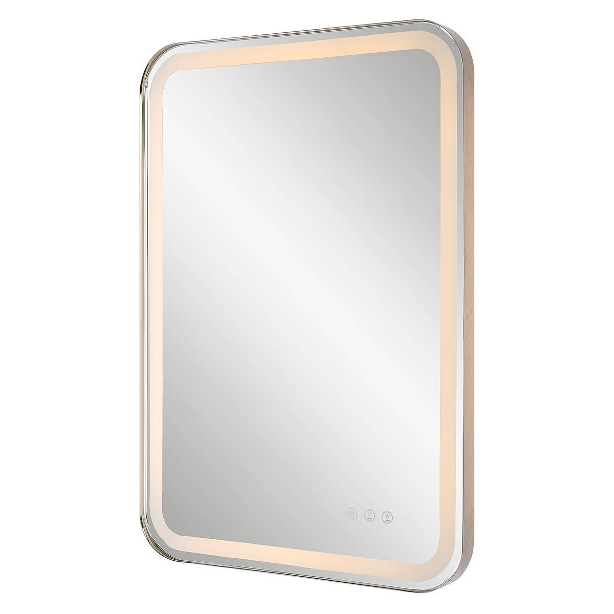 Crofton Lighted Vanity Mirror, Nickel - elegant mirror for adding style and light to any room | Image 5 | InSTYLE Home & Rugs