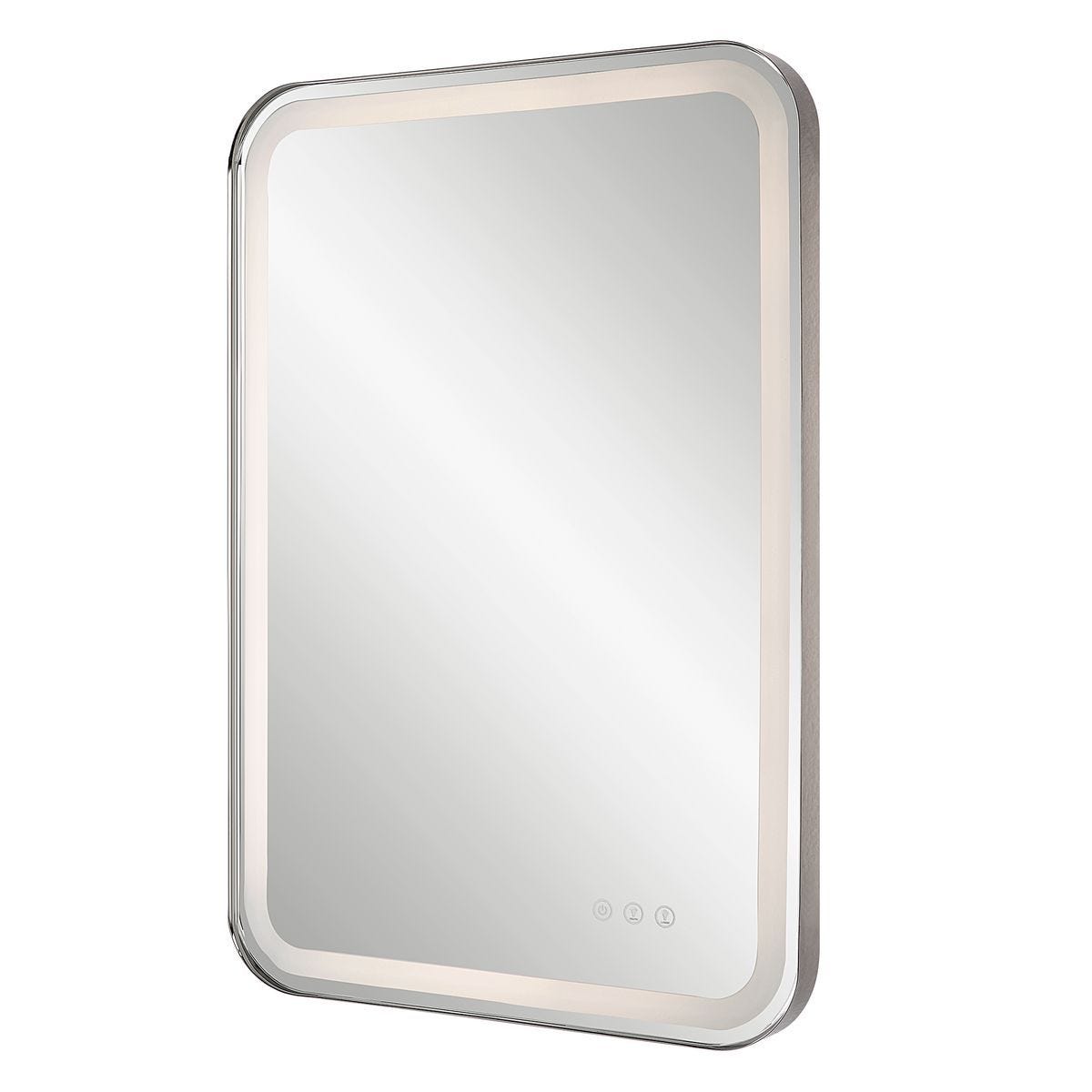 Crofton Lighted Vanity Mirror, Nickel - elegant mirror for adding style and light to any room | Image 6 | InSTYLE Home & Rugs