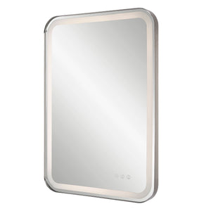 Crofton Lighted Vanity Mirror, Nickel - elegant mirror for adding style and light to any room | Image 6 | InSTYLE Home & Rugs