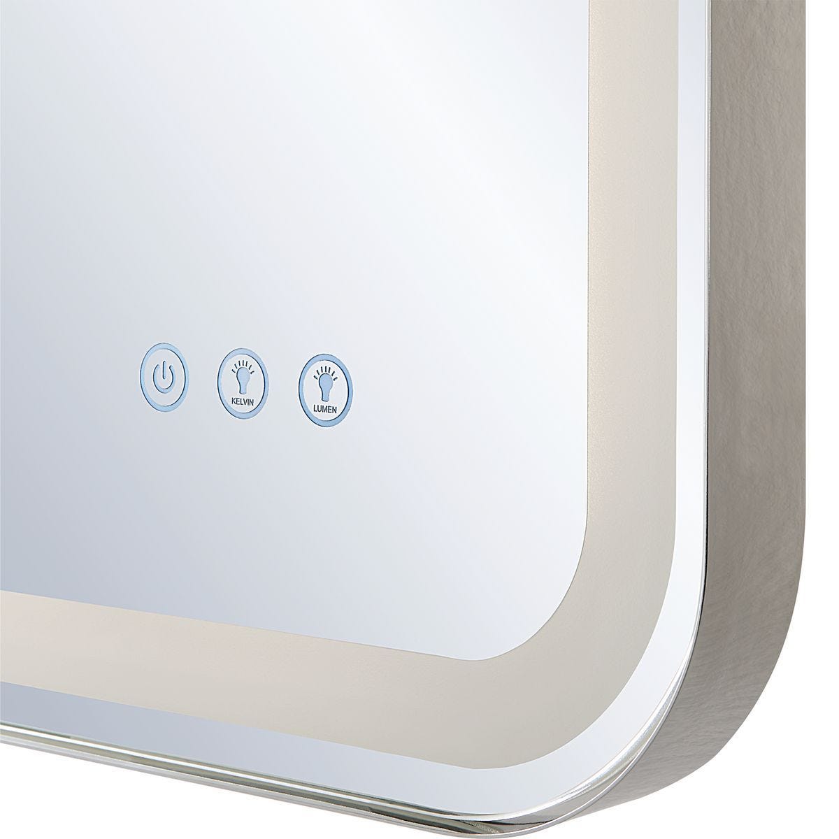 Crofton Lighted Vanity Mirror, Nickel - elegant mirror for adding style and light to any room | Image 7 | InSTYLE Home & Rugs