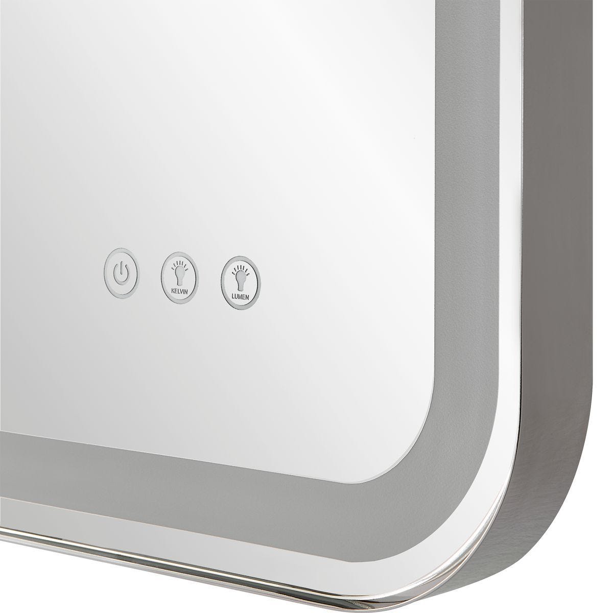 Crofton Lighted Vanity Mirror, Nickel - elegant mirror for adding style and light to any room | Image 10 | InSTYLE Home & Rugs