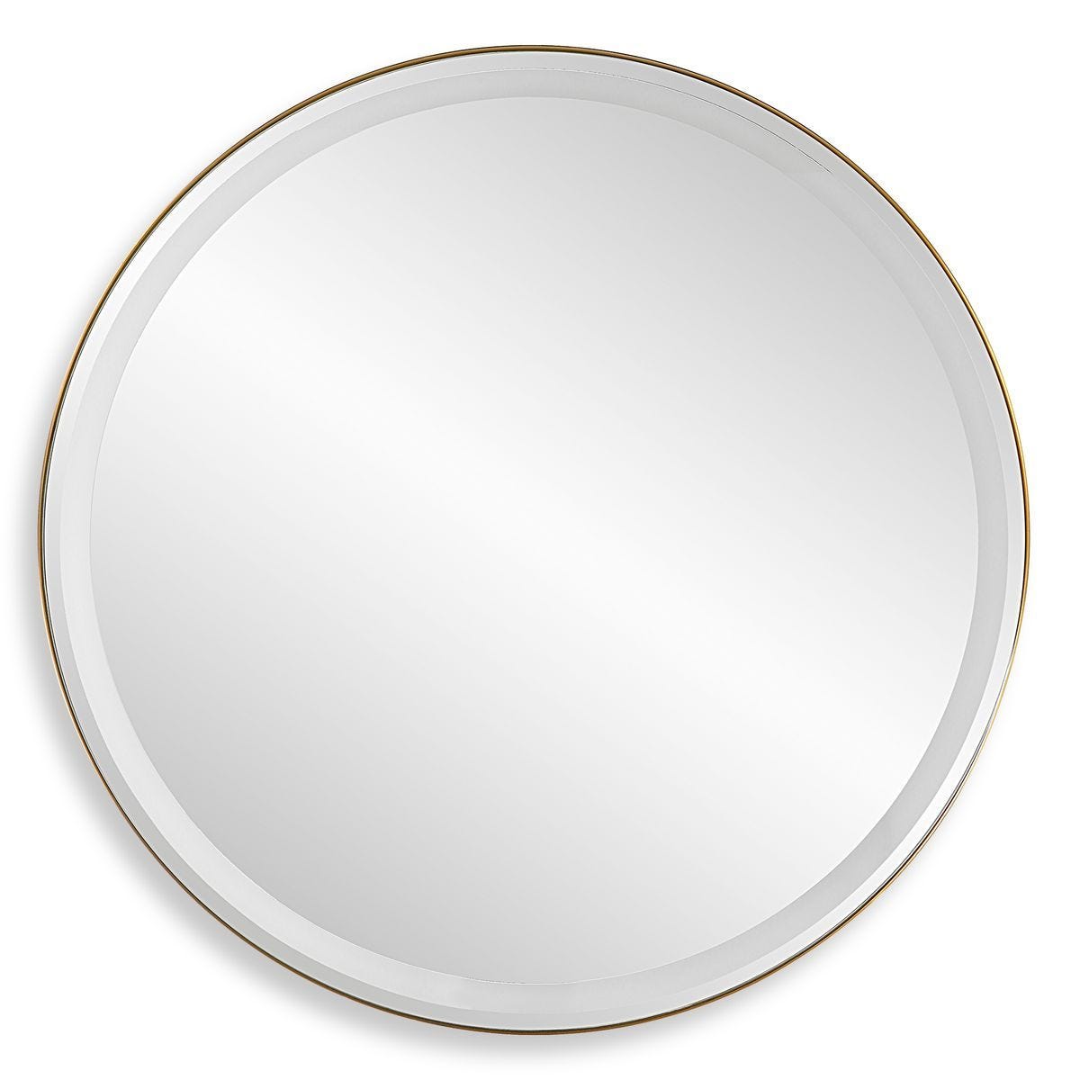 Crofton Lighted Round Mirror, Brass - elegant mirror for adding style and light to any room | Image 2 | InSTYLE Home & Rugs