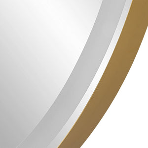 Crofton Lighted Round Mirror, Brass - elegant mirror for adding style and light to any room | Image 9 | InSTYLE Home & Rugs