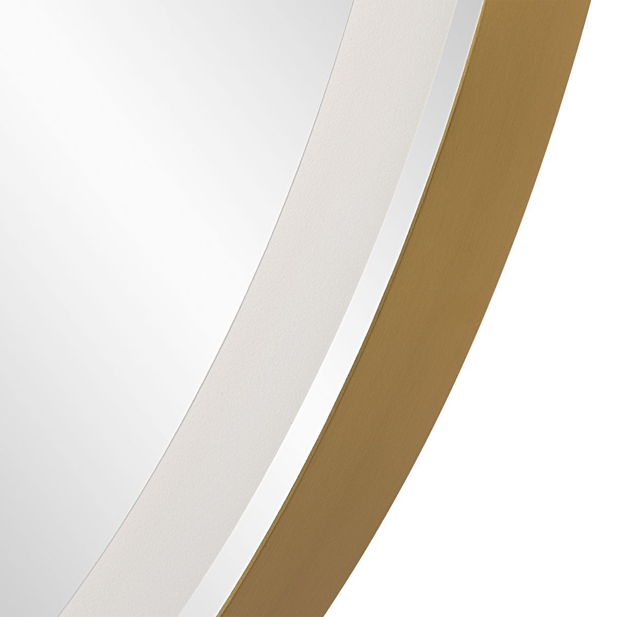 Crofton Lighted Round Mirror, Brass - elegant mirror for adding style and light to any room | Image 10 | InSTYLE Home & Rugs