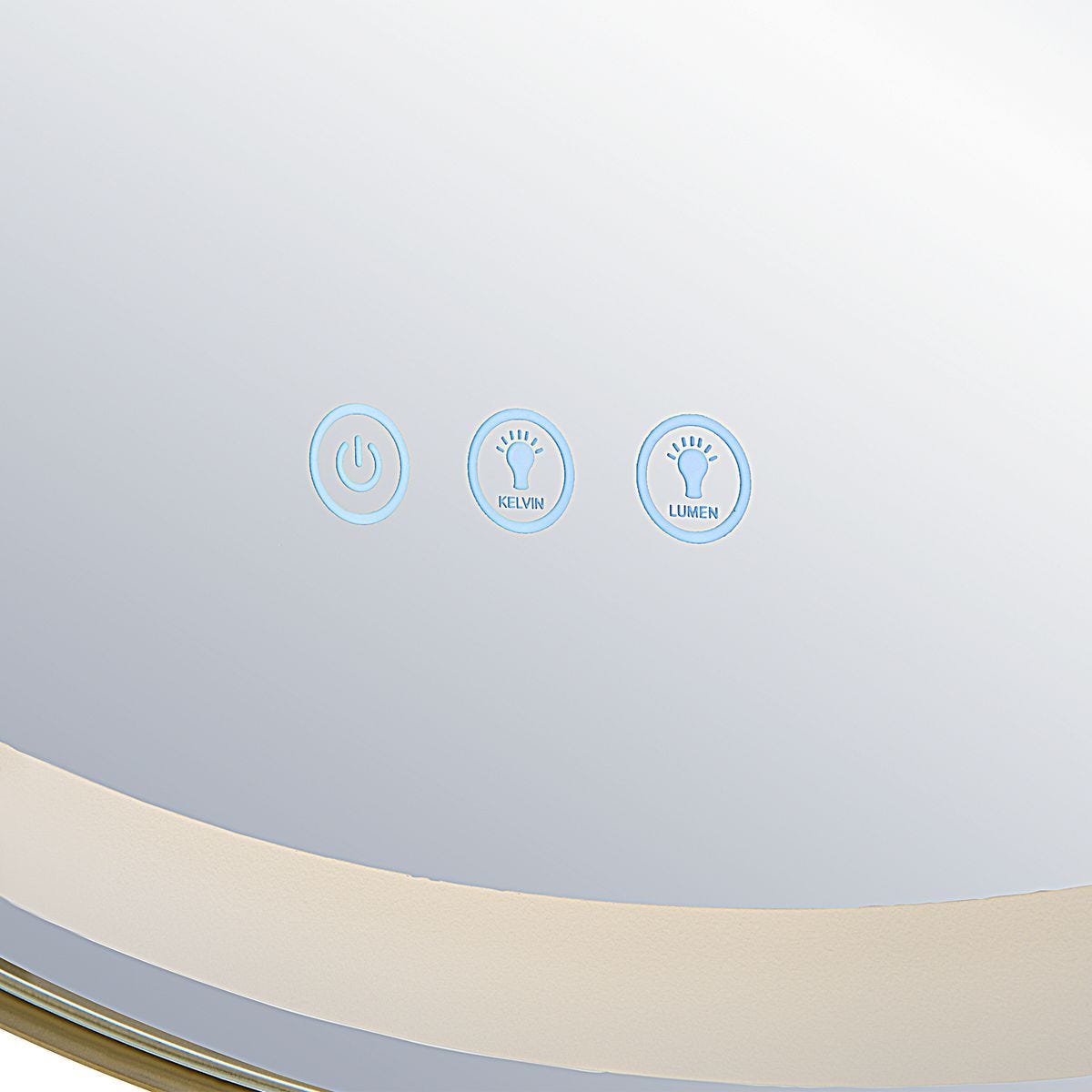 Crofton Lighted Round Mirror, Brass - elegant mirror for adding style and light to any room | Image 11 | InSTYLE Home & Rugs