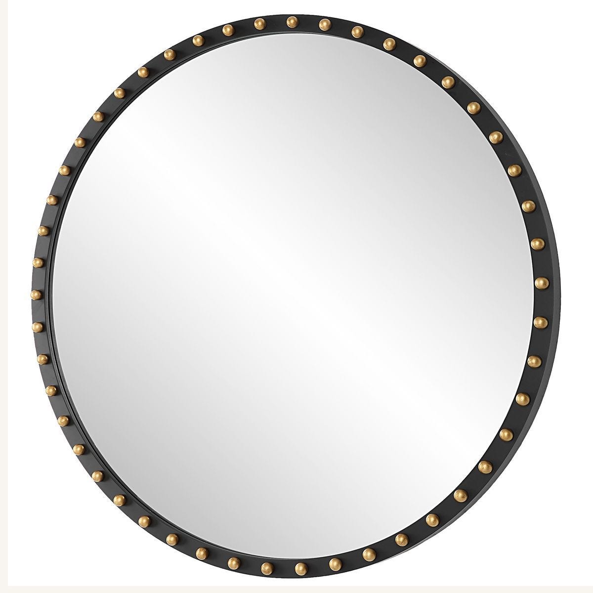 Sele Round Mirror - elegant mirror for adding style and light to any room | Image 4 | InSTYLE Home & Rugs