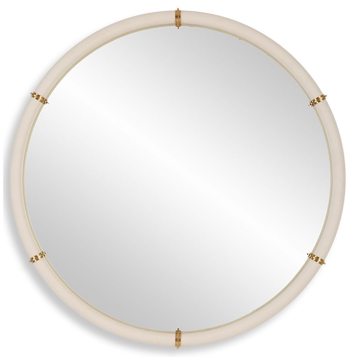 Cyprus Round Mirror - full-length mirror for creating the illusion of space and light | Image 2 | InSTYLE Home & Rugs