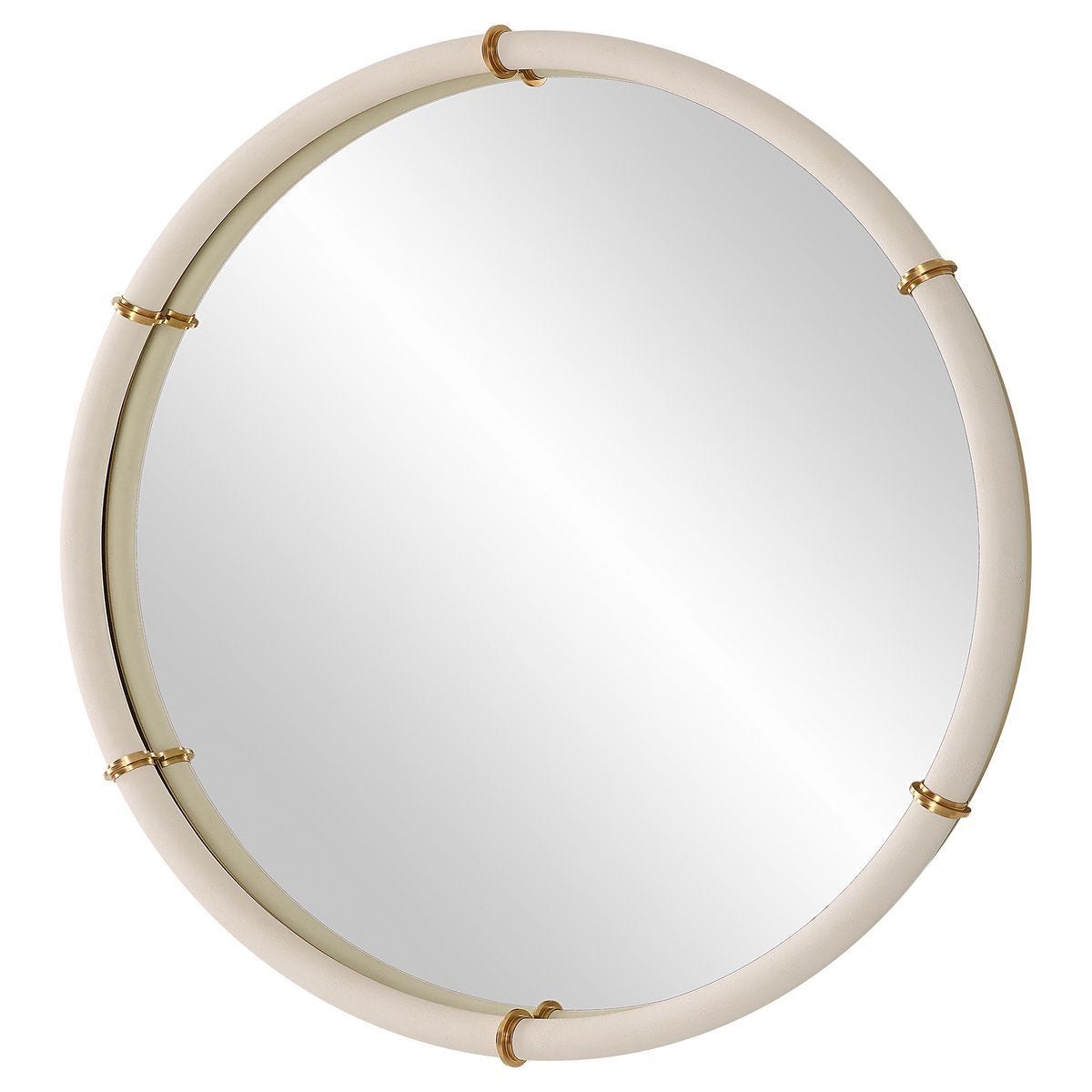 Cyprus Round Mirror - full-length mirror for creating the illusion of space and light | Image 4 | InSTYLE Home & Rugs
