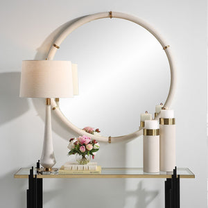 Cyprus Round Mirror - full-length mirror for creating the illusion of space and light | Image 1 | InSTYLE Home & Rugs