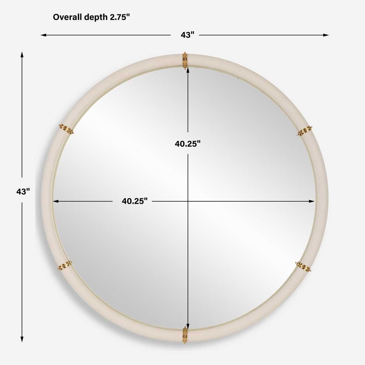 Cyprus Round Mirror - full-length mirror for creating the illusion of space and light | Image 6 | InSTYLE Home & Rugs