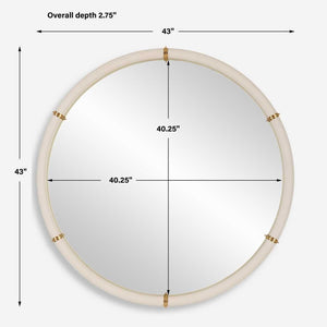 Cyprus Round Mirror - full-length mirror for creating the illusion of space and light | Image 6 | InSTYLE Home & Rugs