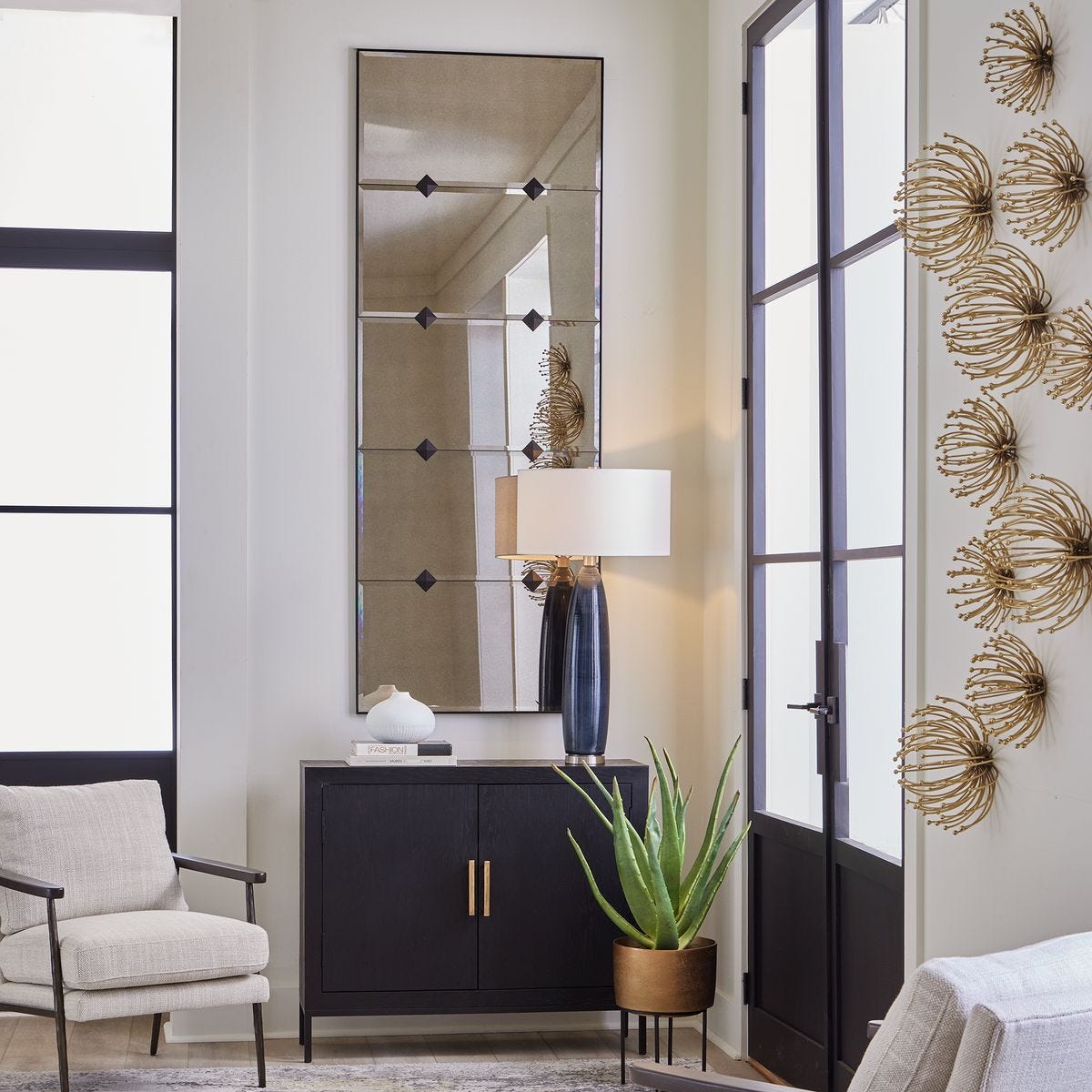 Serchio Mirror - modern mirror with sleek design for contemporary interiors | Image 1 | InSTYLE Home & Rugs