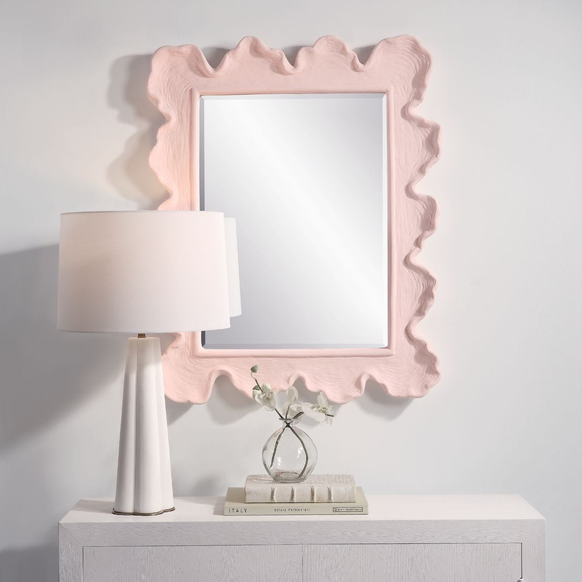 Sea Coral Mirror, Pink - full-length mirror for creating the illusion of space and light | Image 5 | InSTYLE Home & Rugs