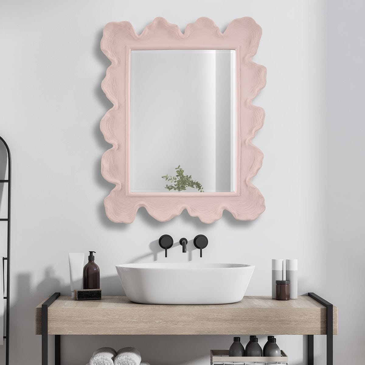 Sea Coral Mirror, Pink - full-length mirror for creating the illusion of space and light | Image 1 | InSTYLE Home & Rugs
