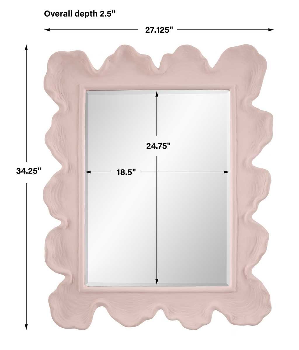 Sea Coral Mirror, Pink - full-length mirror for creating the illusion of space and light | Image 7 | InSTYLE Home & Rugs