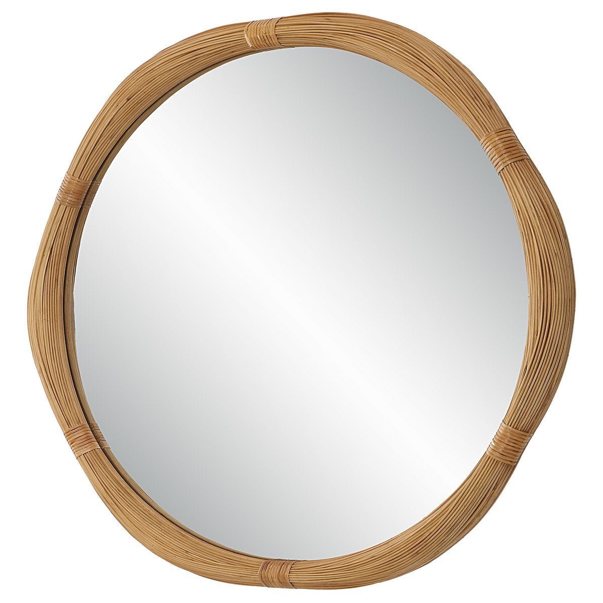 Salina Round Mirror - full-length mirror for creating the illusion of space and light | Image 4 | InSTYLE Home & Rugs