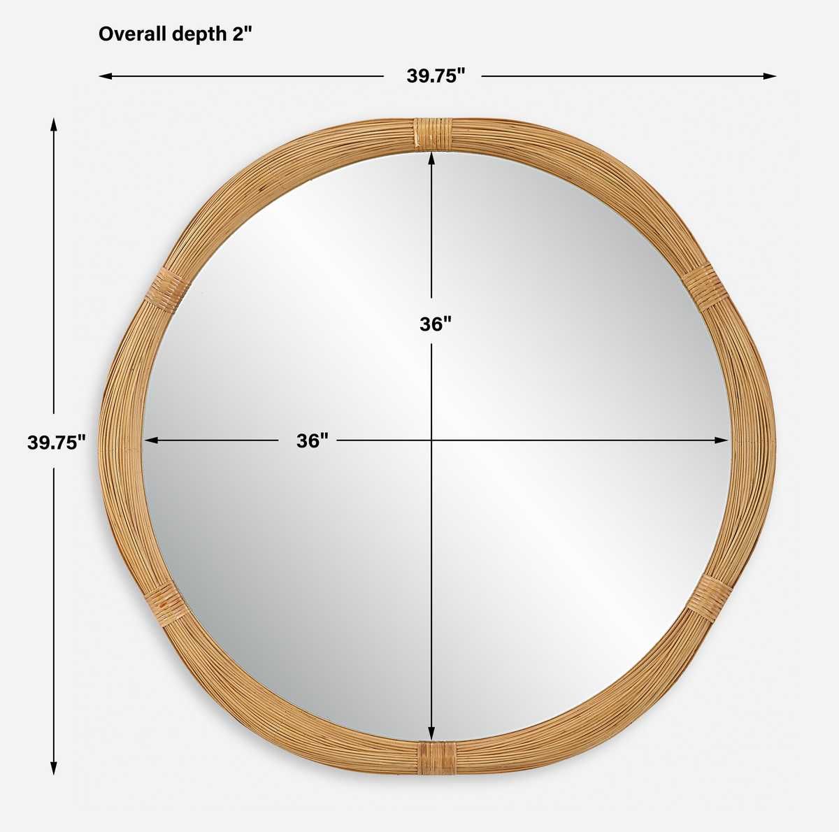 Salina Round Mirror - full-length mirror for creating the illusion of space and light | Image 6 | InSTYLE Home & Rugs