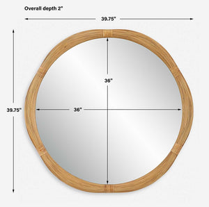 Salina Round Mirror - full-length mirror for creating the illusion of space and light | Image 6 | InSTYLE Home & Rugs