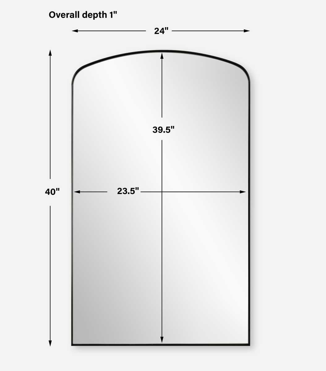 Tordera Arch Mirror, Black - full-length mirror for creating the illusion of space and light | Image 7 | InSTYLE Home & Rugs