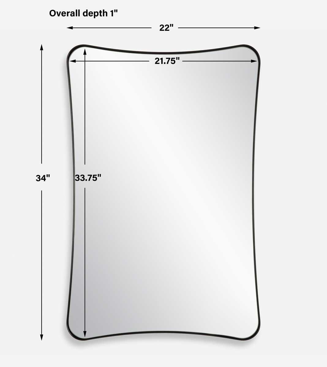 Loudon Vanity Mirror, Black - full-length mirror for creating the illusion of space and light | Image 6 | InSTYLE Home & Rugs