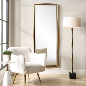 On Point Tall Mirror, Gold - full-length mirror for creating the illusion of space and light | Image 3 | InSTYLE Home & Rugs