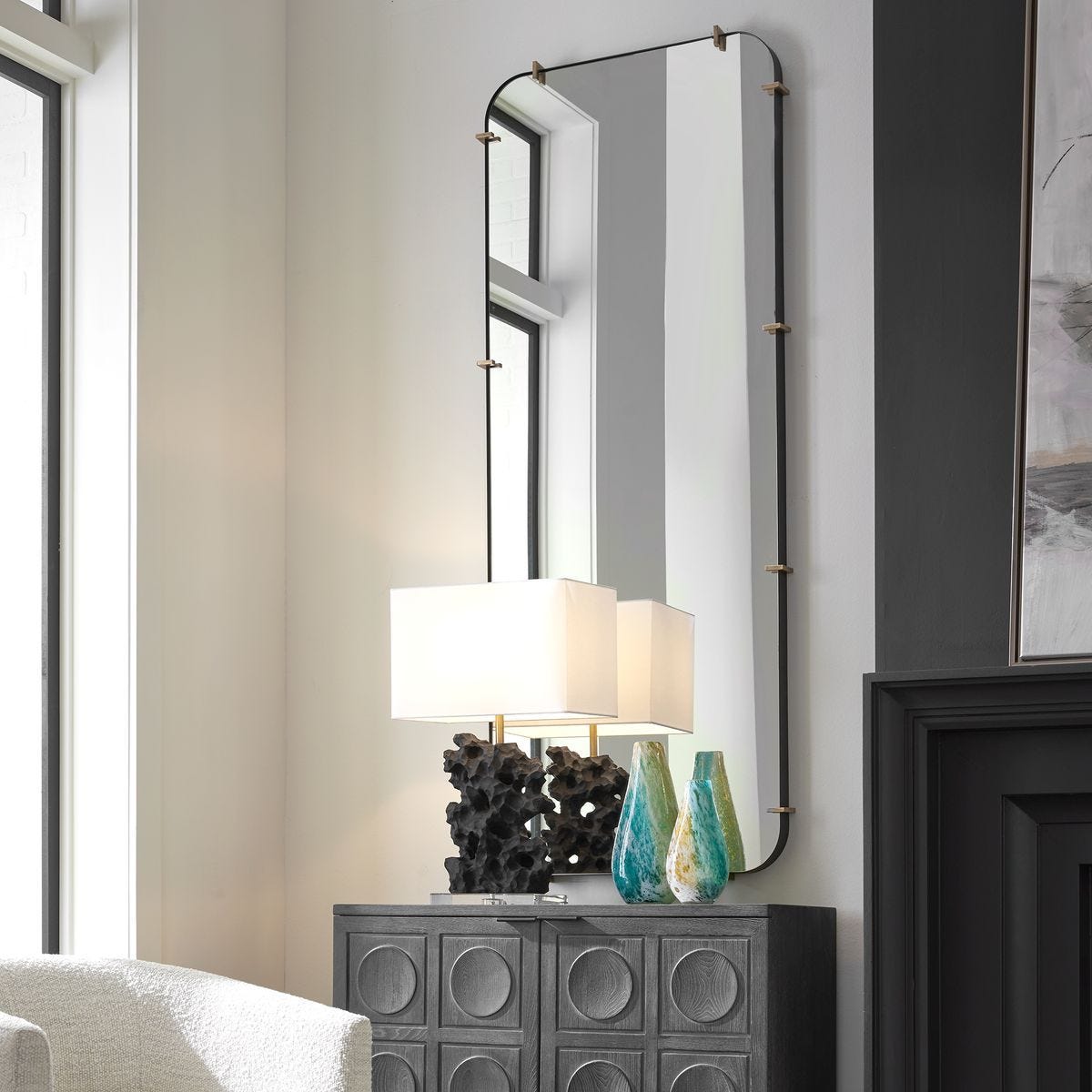 Pali Tall Mirror - modern mirror with sleek design for contemporary interiors | Image 5 | InSTYLE Home & Rugs