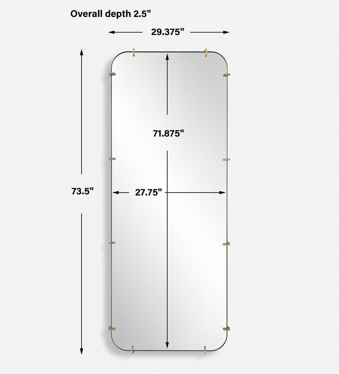 Pali Tall Mirror - modern mirror with sleek design for contemporary interiors | Image 7 | InSTYLE Home & Rugs