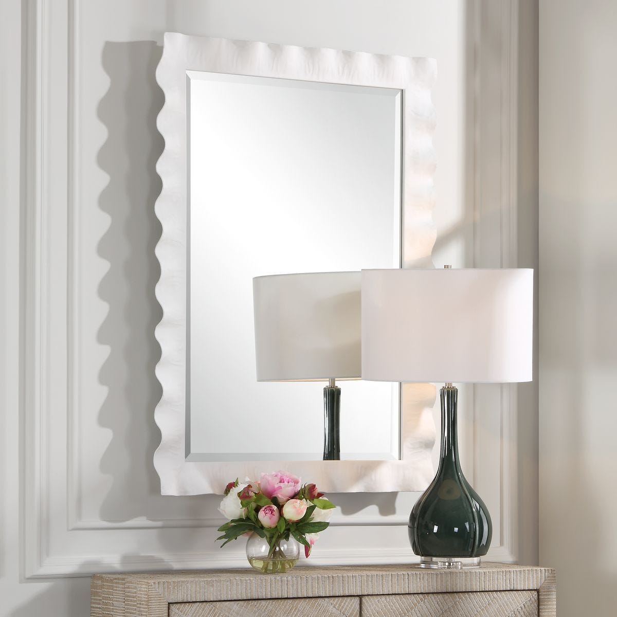 Haya Mirror, White - full-length mirror for creating the illusion of space and light | Image 3 | InSTYLE Home & Rugs
