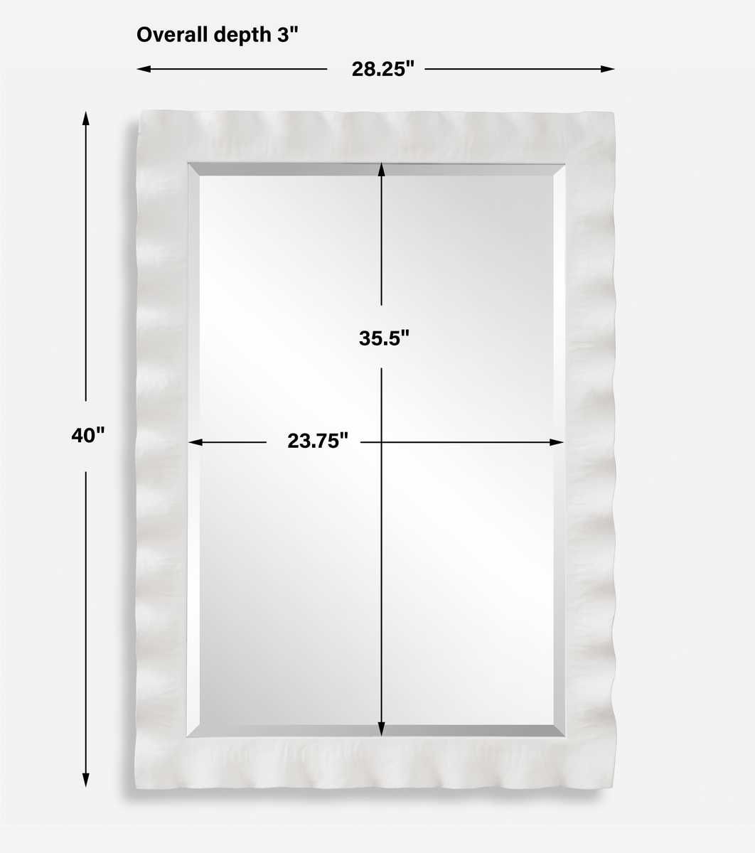 Haya Mirror, White - full-length mirror for creating the illusion of space and light | Image 6 | InSTYLE Home & Rugs