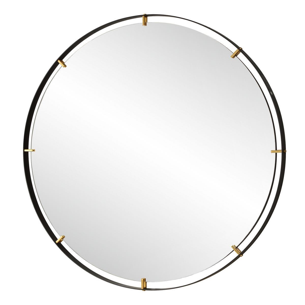 Grand Pendulum Round Mirror - modern mirror with sleek design for contemporary interiors | Image 4 | InSTYLE Home & Rugs