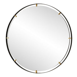 Grand Pendulum Round Mirror - modern mirror with sleek design for contemporary interiors | Image 4 | InSTYLE Home & Rugs