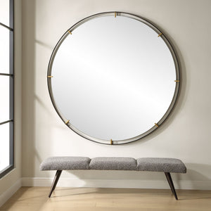 Grand Pendulum Round Mirror - modern mirror with sleek design for contemporary interiors | Image 3 | InSTYLE Home & Rugs
