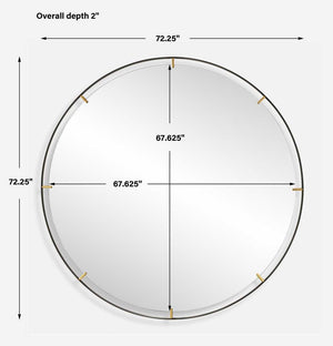 Grand Pendulum Round Mirror - modern mirror with sleek design for contemporary interiors | Image 6 | InSTYLE Home & Rugs