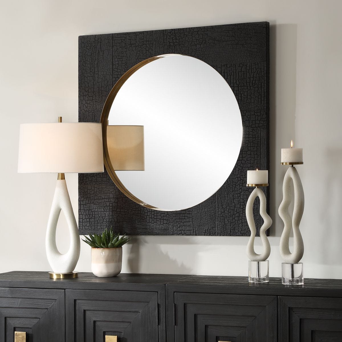 Ember Square Mirror - full-length mirror for creating the illusion of space and light | Image 3 | InSTYLE Home & Rugs