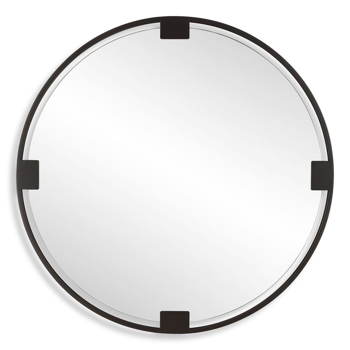 Cornelia Round Mirror - modern mirror with sleek design for contemporary interiors | Image 2 | InSTYLE Home & Rugs