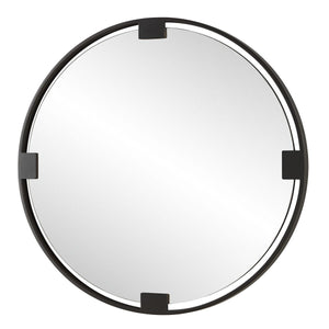 Cornelia Round Mirror - modern mirror with sleek design for contemporary interiors | Image 4 | InSTYLE Home & Rugs