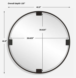 Cornelia Round Mirror - modern mirror with sleek design for contemporary interiors | Image 6 | InSTYLE Home & Rugs